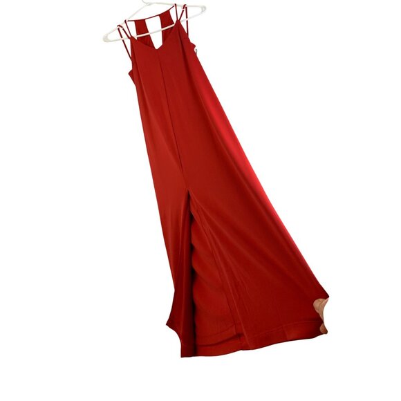 Bailey 44 Biana Dress Red Sleeveless V-Neck Midi Straps & Back Slit USA NWD 8308 - Picture 8 of 12